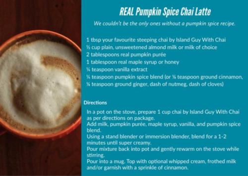 pumpkin spice chai latte